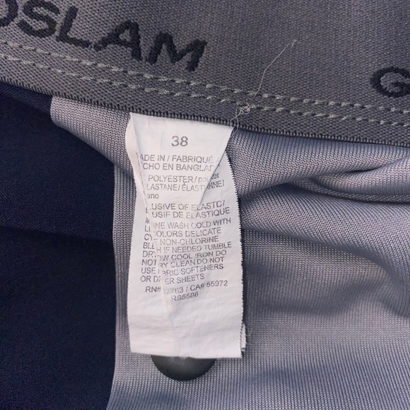 GRANDSLAM Men's Navy Blue Flat Front Golf Shorts Size 38 Preppy Classic - Picture 5 of 7